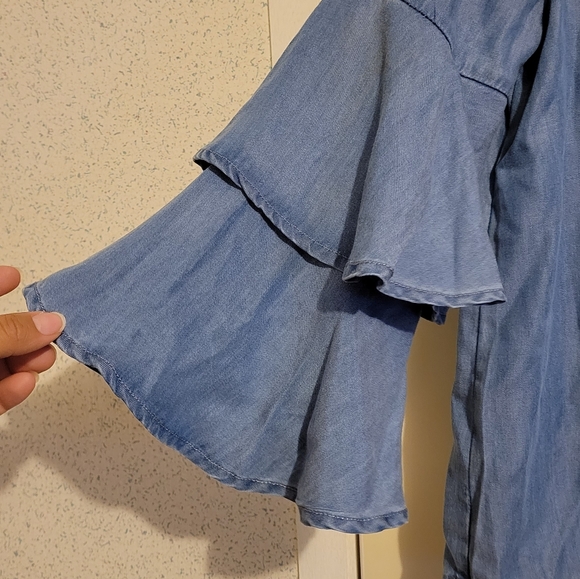 NWT Beach Lunch Lounge Collection Sz XS Boho Ruffle Sleeve - Picture 2 of 4